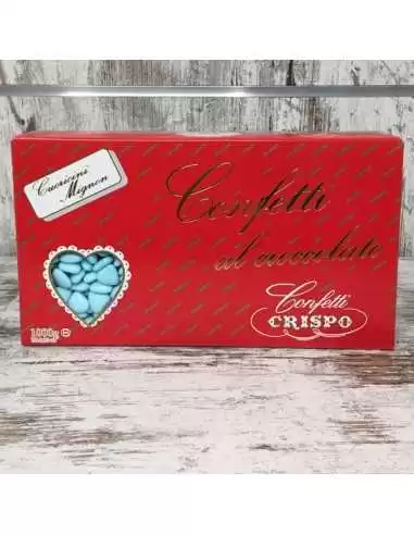 Confetti cuoricini mignon azzurri al cioccolato da 1kg